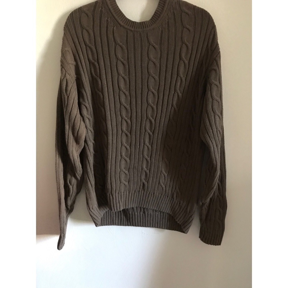 Geoffrey Beene brown pullover dad sweater